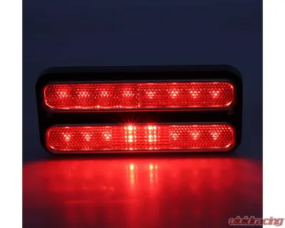 AMD 18 Red LED Rear Side Marker Lens w/ Stainless Bezel Chevrolet | GMC C/K Truck | Blazer | Jimmy | Suburban 1968-1972 - X740-4069-D