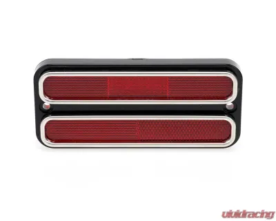 AMD 18 Red LED Rear Side Marker Lens w/ Stainless Bezel Chevrolet | GMC C/K Truck | Blazer | Jimmy | Suburban 1968-1972 - X740-4069-D
