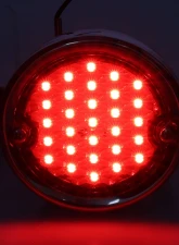 AMD LH/RH Red Lens 29 LED Tail Light Assembly w/ Stainless Housing Chevrolet | GMC Pickup Truck 1954-1955                                     - X950-4054-3D - Image 2