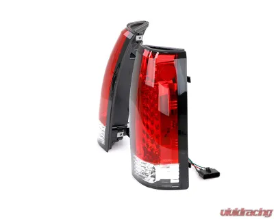 AMD Pair Red & Clear Lens 16 Red LED Tail Light Assembly Chevrolet | GMC C/K Fleetside OBS Truck 1988-1998 - X950-4088-DP