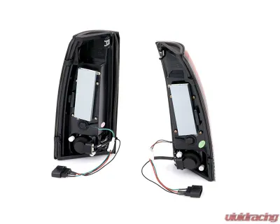 AMD Pair Red & Clear Lens 16 Red LED Tail Light Assembly Chevrolet | GMC C/K Fleetside OBS Truck 1988-1998 - X950-4088-DP