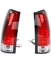 AMD Pair Red & Clear Lens 16 Red LED Tail Light Assembly Chevrolet | GMC C/K Fleetside OBS Truck 1988-1998                                     - X950-4088-DP - Image 4