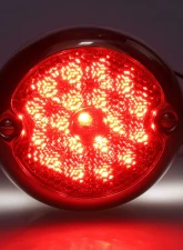 AMD LH 12V Red Lens 19 LED Tail Light Assembly w/ Stainless Housing Ford F1 | F2 Truck 1948-1952                                     - X950-4548-1DSL - Image 2