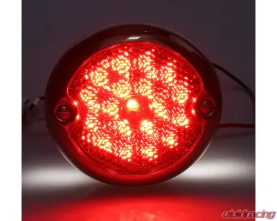 AMD LH 12V Red Lens 19 LED Tail Light Assembly w/ Stainless Housing Ford F1 | F2 Truck 1948-1952 - X950-4548-1DSL