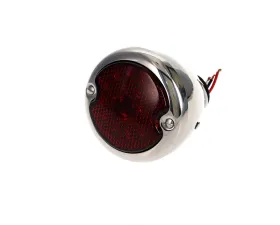 AMD LH 12V Red Lens 19 LED Tail Light Assembly w/ Stainless Housing Ford F1 | F2 Truck 1948-1952