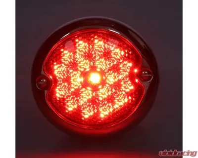 AMD RH Red Lens 19 LED Tail Light Assembly w/ Stainless Housing Ford F1 | F2 Truck 1948-1952 - X950-4548-1DSR