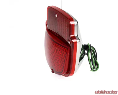 AMD RH Sequential LED Tail Light Assembly w/ Chrome Housing Ford F-Series Flareside Truck 1955-1966 - X950-4556-2ER
