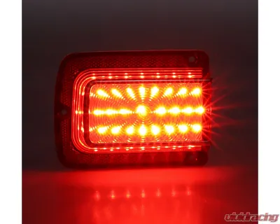 AMD LH 41 Red LED Taillight Lens w/ Stainless Bezel Chevrolet Chevelle | Malibu 1965 - X951-3465-1DL