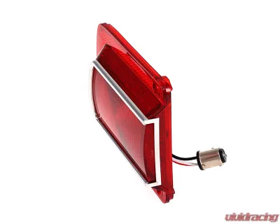 AMD LH 41 Red LED Taillight Lens w/ Stainless Bezel Chevrolet Chevelle | Malibu 1965 - X951-3465-1DL