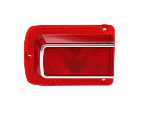 AMD LH 41 Red LED Taillight Lens w/ Stainless Bezel Chevrolet Chevelle | Malibu 1965