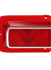 AMD LH 41 Red LED Taillight Lens w/ Stainless Bezel Chevrolet Chevelle | Malibu 1965                                     - X951-3465-1DL - Image 4