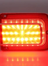 AMD RH 41 Red LED Taillight Lens w/ Stainless Bezel Chevrolet Chevelle | Malibu 1965                                     - X951-3465-1DR - Image 2