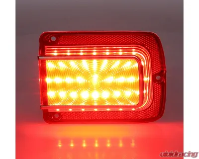 AMD RH 41 Red LED Taillight Lens w/ Stainless Bezel Chevrolet Chevelle | Malibu 1965 - X951-3465-1DR