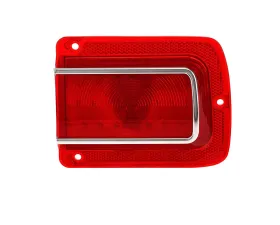 AMD RH 41 Red LED Taillight Lens w/ Stainless Bezel Chevrolet Chevelle | Malibu 1965