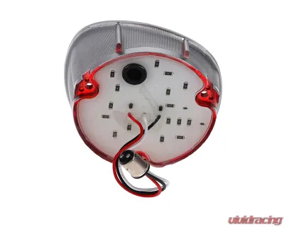 AMD RH 46 Red LED Tail Light Lens w/ Stainless Bezel Chevrolet Chevelle | Malibu 1971 - X951-3471-1DR