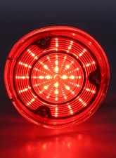 AMD RH 42 Red LED Tail Light Lens w/ Stainless Bezel Chevrolet Chevelle | Malibu 1972                                     - X951-3472-1DR - Image 2