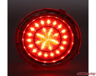 AMD LH 30 Red LED Tail Lights Lens w/ Stainless Bezel Chevrolet Camaro 1970-1973 - X951-3570-1DL