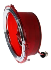 AMD LH 30 Red LED Tail Lights Lens w/ Stainless Bezel Chevrolet Camaro 1970-1973                                     - X951-3570-1DL - Image 3