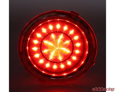 AMD RH 30 Red LED Tail Lights Lens w/ Stainless Bezel Chevrolet Camaro 1970-1973 - X951-3570-1DR