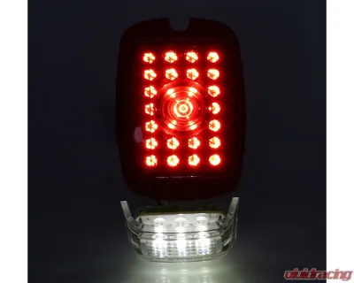 AMD LH 12 Volt 27 Red LED Tail Light Lens w/ 6 White License Lamp LED Chevrolet | GMC Truck 1947-1953 - X951-4047-DL
