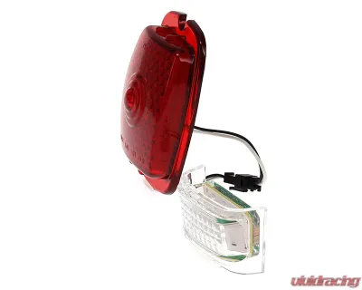 AMD LH 12 Volt 27 Red LED Tail Light Lens w/ 6 White License Lamp LED Chevrolet | GMC Truck 1947-1953 - X951-4047-DL