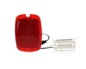 AMD LH 12 Volt 27 Red LED Tail Light Lens w/ 6 White License Lamp LED Chevrolet | GMC Truck 1947-1953