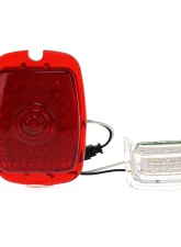 AMD LH 12 Volt 27 Red LED Tail Light Lens w/ 6 White License Lamp LED Chevrolet | GMC Truck 1947-1953                                     - X951-4047-DL - Image 4