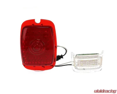 AMD LH 12 Volt 27 Red LED Tail Light Lens w/ 6 White License Lamp LED Chevrolet | GMC Truck 1947-1953 - X951-4047-DL