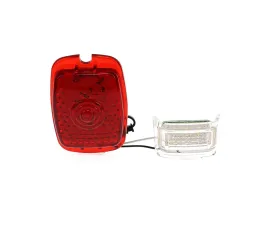 AMD LH 12 Volt 27 Red Sequential LED Tail Light Lens w/ 6 White License Lamp LED Chevrolet | GMC Truck 1947-1953