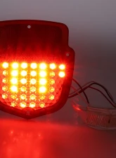 AMD LH 38 Red LED Tail Light Lens w/ 12 White License Lamp LED Ford F-Series Flareside Truck 1955-1966                                     - X951-4555-1DNL - Image 2