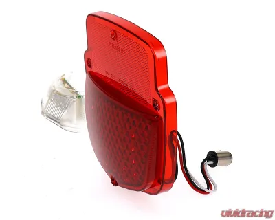 AMD LH 38 Red LED Tail Light Lens w/ 12 White License Lamp LED Ford F-Series Flareside Truck 1955-1966 - X951-4555-1DNL
