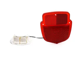 AMD LH 38 Red LED Tail Light Lens w/ 12 White License Lamp LED Ford F-Series Flareside Truck 1955-1966