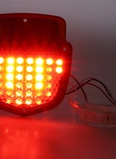 AMD LH 38 Red Sequential LED Tail Light Lens w/ 12 White License Lamp LED Ford F-Series Flareside Truck 1955-1966                                     - X951-4555-1ENL - Image 2