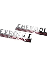AMD Pair "Chevrolet Thriftmaster" Hood Side Emblems Chevrolet Pickup Truck | Suburban 1947-1948                                     - X999-4047-33P - Image 3