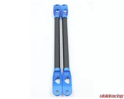 VTT Carbon Fiber Strut Braces Blue Toyota Supra A90 2020-2024 - VTT-A9X-CAR-STRUT-BLUE