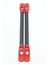 VTT Carbon Fiber Strut Braces Red Toyota Supra A90 2020-2024                                     - VTT-A9X-CAR-STRUT-RED - Image 3