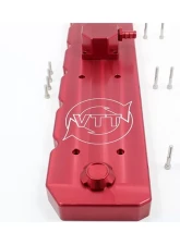 VTT Billet CNC Valve Cover Red Cummins 6.7L 2007-2020                                     - VTT-6.7L-BILLET-VALVECOVER-RED - Image 2