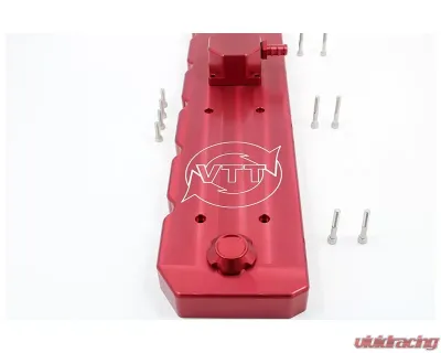 VTT Billet CNC Valve Cover Red Cummins 6.7L 2007-2020 - VTT-6.7L-BILLET-VALVECOVER-RED