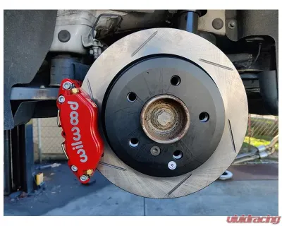 VTT F3X Ultimate Rear Drag Brake Conversion Kit Dyna Pro Slotted Red - VTT-BRAKE-F3X-6-RED