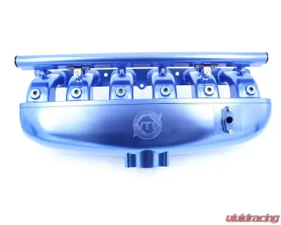 VTT N54 Billet Center Feed Intake Manifold Blue - VTT-CENTERFEED-BLUE