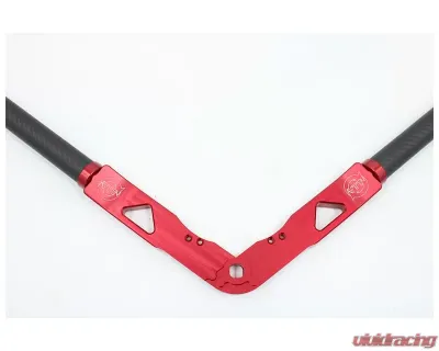 VTT Carbon Fiber Strut Braces Red BMW M3 | M4 2021-2024 - VTT-G8X-CAR-STRUT-RED-1