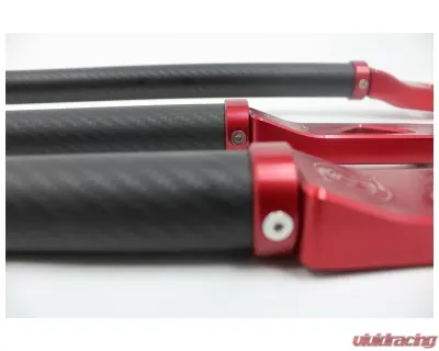 VTT Carbon Fiber Strut Braces Red BMW M3 | M4 2021-2024 - VTT-G8X-CAR-STRUT-RED-1