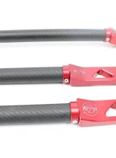 VTT Carbon Fiber Strut Braces Red BMW M3 | M4 2021-2024                                     - VTT-G8X-CAR-STRUT-RED-1 - Image 5