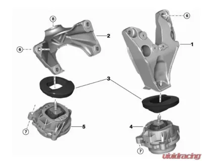 VTT Billet Motor Mount Inserts F-Series N55/B58 Both Inserts New OEM mounts - VTT-INSERT-6