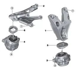 VTT Billet Motor Mount Inserts F8X S55 Both Inserts New OEM Mounts