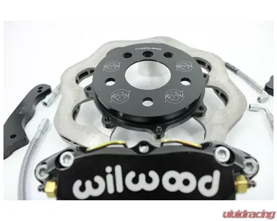 VTT Ultimate Front Drag Brake Kit Scalloped Version 4 Piston Black Volkswagen Golf | GTI 2014-2019 - VTT-MQB-BRAKE-3-BLK-1