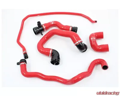 VTT Billet/Silicone N54 Coolant Hose Kit - VTT-N54-COOLANT-HEAD-RED