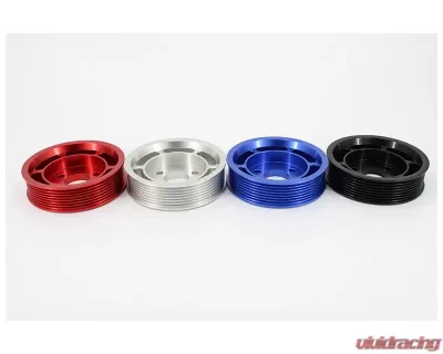 VTT Billet N5X Power Steering Pulley Clear BMW 1M Coupe | 1356i | 335i | 335xi 2006-2011 - VTT-N54-PS-PULLEY-RAW
