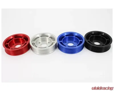 VTT Billet N5X Power Steering Pulley Clear BMW 1M Coupe | 1356i | 335i | 335xi 2006-2011 - VTT-N54-PS-PULLEY-RAW