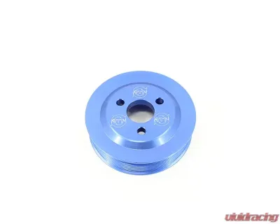 VTT Billet N5X Power Steering Pulley Blue BMW 1M Coupe | 1356i | 335i | 335xi 2006-2011 - VTT-N54-PS-PULLEY-BLUE